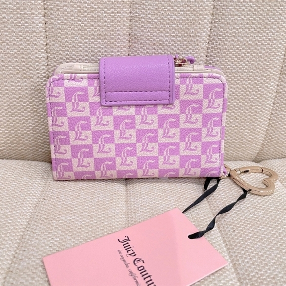 🔹️Juicy Couture🔹️ Purple Violet Tulle Miss Juicy Tab Card Wallet - Picture 3 of 4